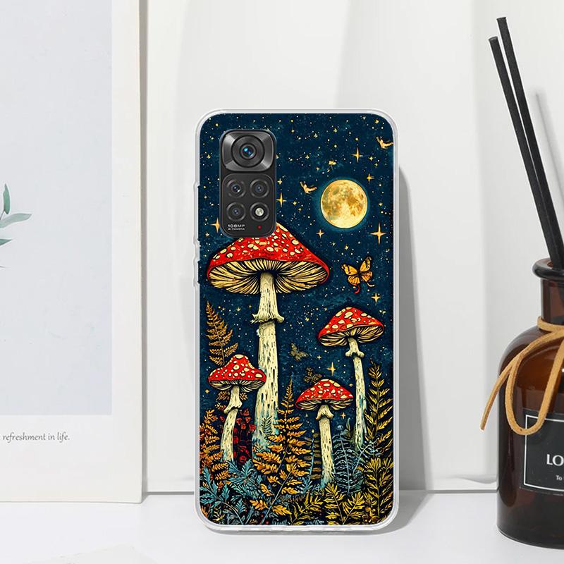 Colorful Mushroom Phone Case For Xiaomi Redmi Note 15 13 14S 14 Pro Plus 12S 11S 10S 12 11E 10 11T Art Fundas Back Cover Redmi N