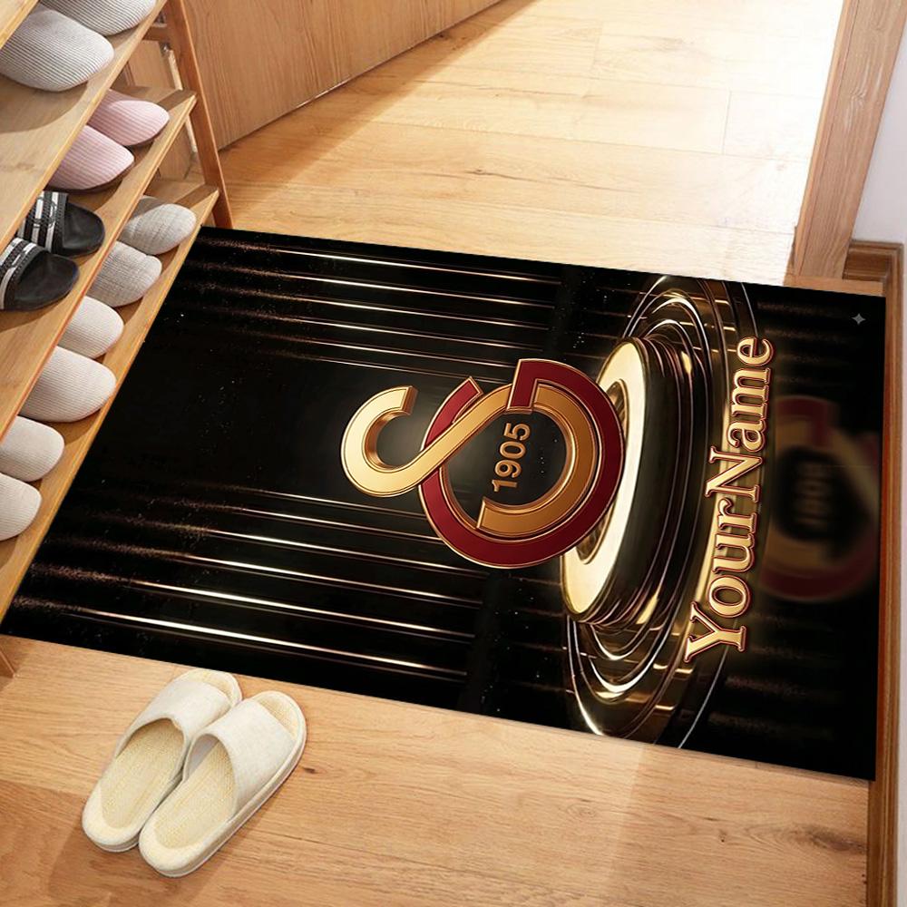 Galatasaray Customize Your Name Floor Mat Perfect For Dormitory Balcony Bedrooms Entryway Antislip Rug Office Home Decor