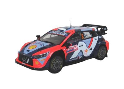 IXO Масштаб 1/18 Hyundai i20 N Rally1 2024 Ралли Чили #8 O. Полная модель Тэнака с логотипами спонсоров
