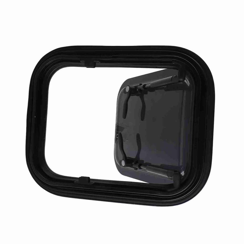 11.2x14 Inch RV Push Out Window with UV Proof Double Layer Acrylic Glass Rounded Corner Window with Net and Sunshade