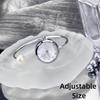 Elegant Alloy Ladies Quartz Wristwatch Rose Gold Rhinestone Bracelet Watch Imitation Pearl Vintage Small Dial Watch Women's