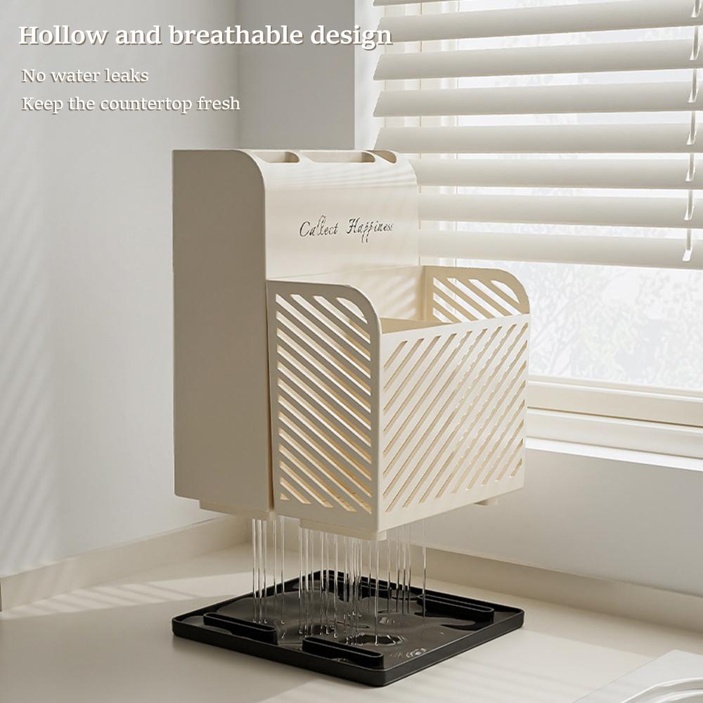 Многофункциональная подставка для хранения ножей, держатель для кухонных ножей с корзиной для палочек для еды, сушилка для хранения столовых приборов, органайзер для посуды