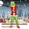 Grinch Costume Christmas Outfits For Adults And Kids Green Monster Mask Headwear Party Apparel Various Sizes