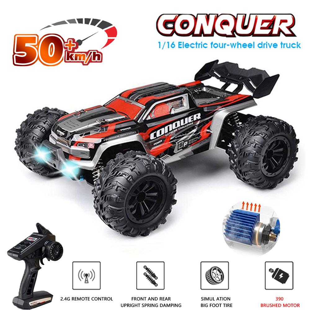 Новый автомобиль 4x4 с дистанционным управлением, 50 км/ч, со светодиодными фонарями, внедорожный 4x4, высокоскоростной дрифтовый монстр-трак, бесщеточный гоночный автомобиль для детей и взрослых, игрушки в подарок