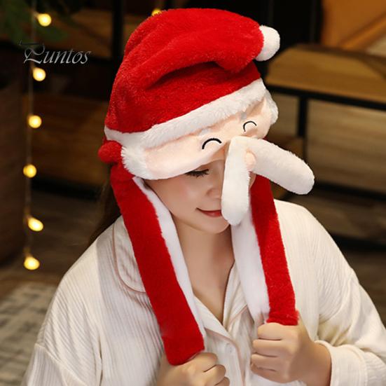 Рождественская шапка Санта-Клауса с подвижными ушками, шапка для прыжков, Санта-Клаус, Лось, снеговик, снежинка, шляпа для косплея, рождественский костюм для праздничной вечеринки, реквизит для фотосессии, подарок