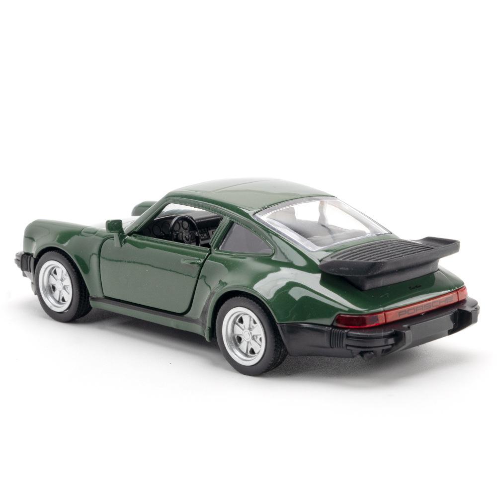 Игрушечная модель Porsche 911 Turbo в масштабе 1/36, литая под давлением ретро-гоночная модель с инерционным механизмом для мальчиков в подарочной коллекции
