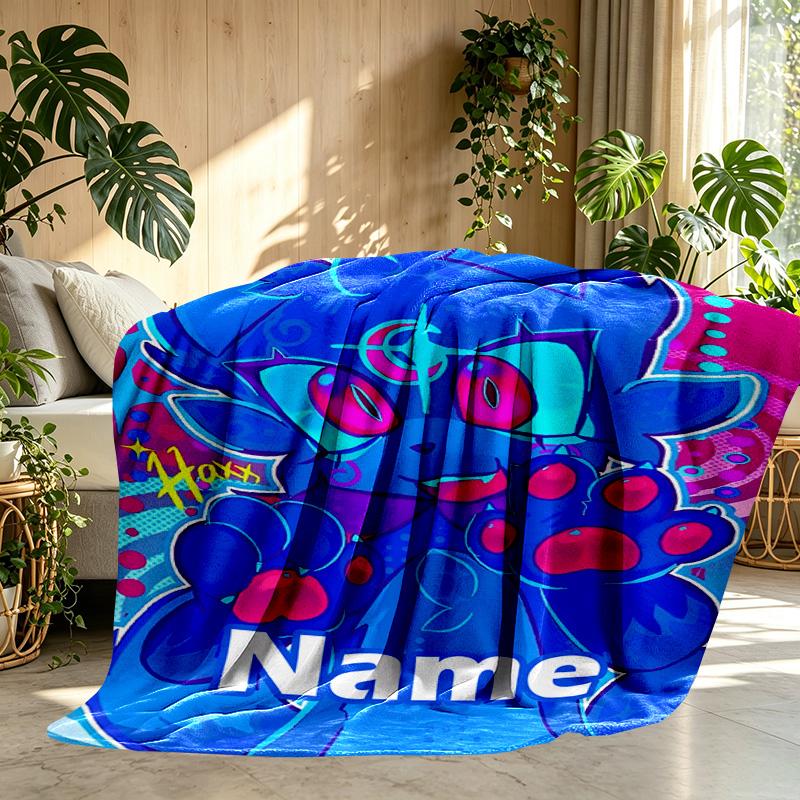 Custom Name Personalized Cosmic Bot Crew Print Blanket, Home Decor, Bedroom, Sofa, Camping, Couch, Gifts for Birthday ChristmasEnthusiasts