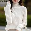 Women's Fashion Casual Fall Winter Solid Color Print Long Sleeve Half Turtleneck Sweaters