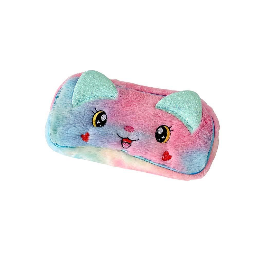 Plush Korean Style Pencil Case Desktop Storage Plush Pencil Pouch Kawaii Y2K Stationery Bag  Women