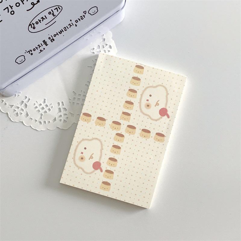 Korean INS Cute Pudding Bear Memo Pad Cute Student Loose Leaf Message Notepad Girl Mini Pocket Planner Scrapbook Material Paper