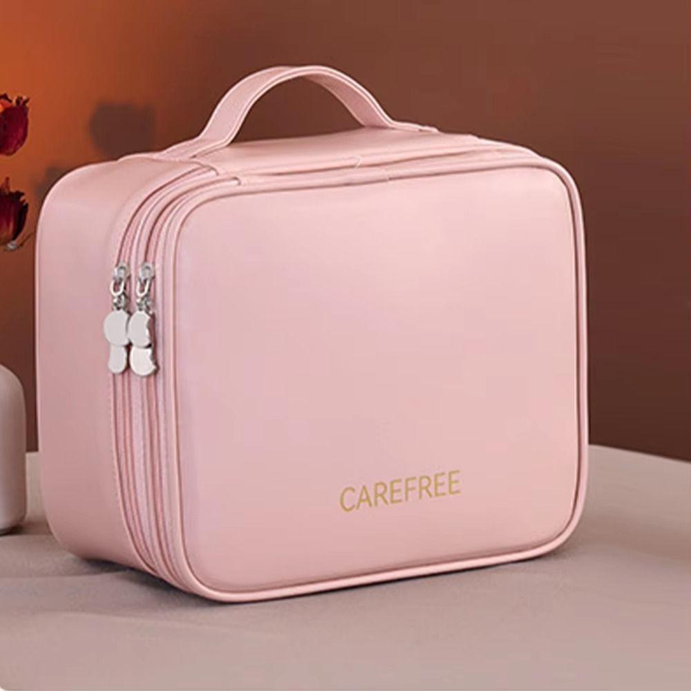 PU Leather Travel Toiletry Pouch Large Capacity Makeup Toiletries Organizer  Shopping