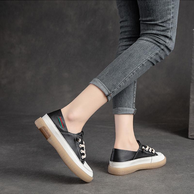 Johnature Женская обувь на плоской подошве из натуральной кожи, лаконичная удобная женская обувь ручной работы для отдыха на мягкой подошве