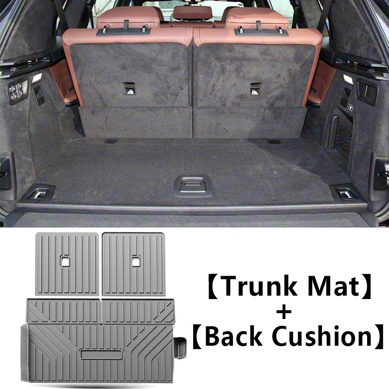 Car Trunk Mat For BMW X7 2019~2023 TPE Waterproof Rubber Anti-dirty Boot Carpet Pad Storage Tray Cargo Liner Tools Accessories