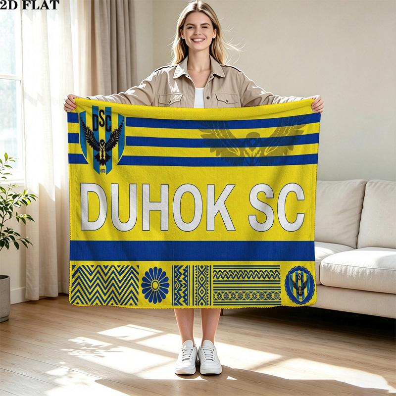 DUHOK SC Print Flannel Blanket High Quality Warm Comfortable Cover for All Seasons Perfect for Gifts Home Decor