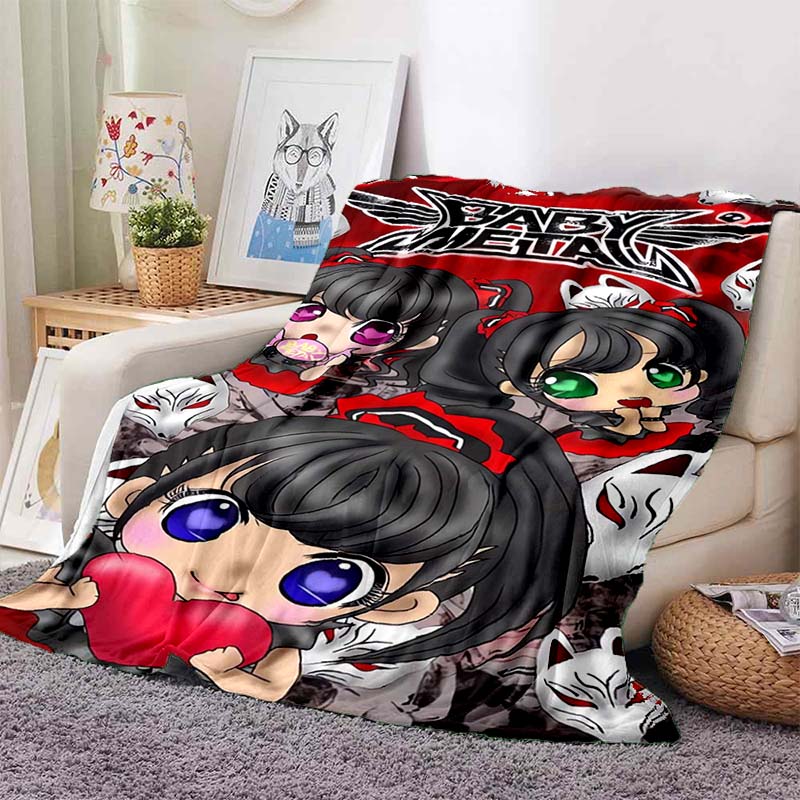 BabyMetal Музыкальная группа Арт-принт Фланелевое одеяло Уютное теплое покрывало для дивана спальни комнаты дома постельное белье Праздничный подарок