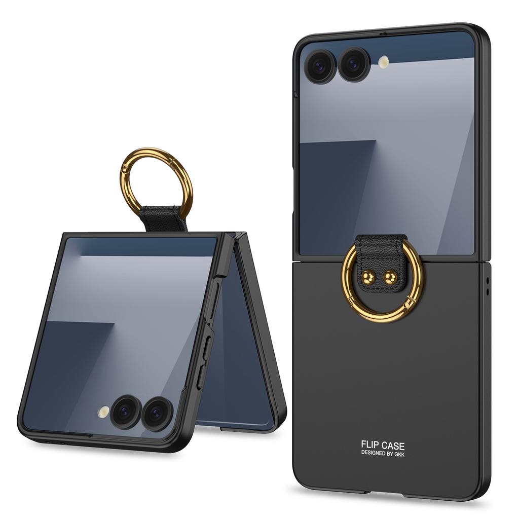 Подходит для чехла для мобильного телефона Samsung Z Flip7 Ультратонкий Ультратонкий Кронштейн с кольцом-пряжкой Чехол для защиты от падения со складным экраном