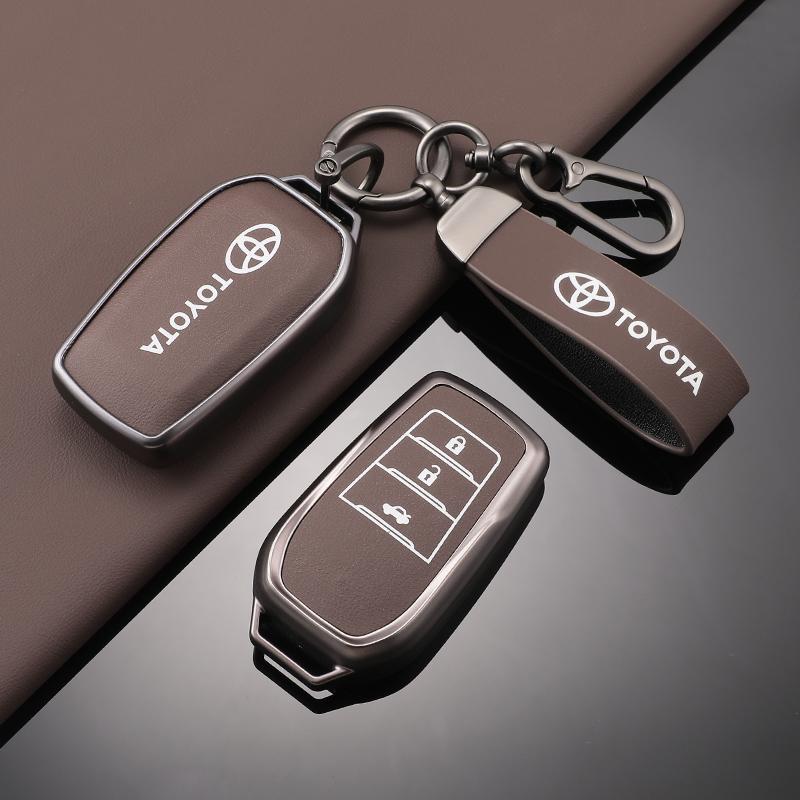 Кожаный чехол-брелок для автомобильного ключа для Toyota RAV4 Crown Hilux Fortuner Yaris Prius Corolla Camry Land Cruiser Avensis Verso Prado C