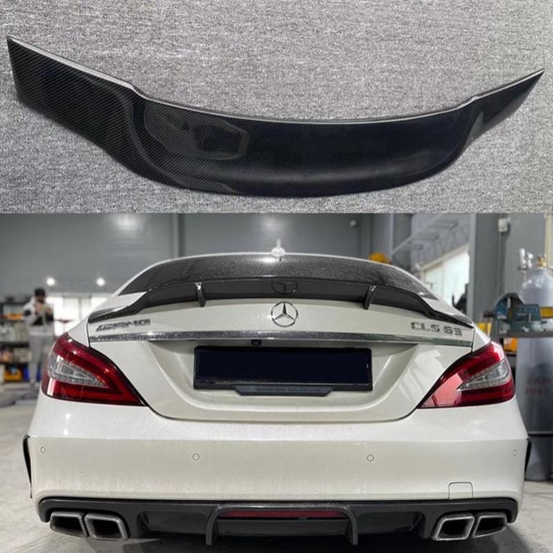 Для Mercedes CLS Class W218 C218 CLS63 AMG 2012-2017 Углепластиковый задний спойлер-крыло стиля R, накладка на крышку багажника, спойлер для стайлинга автомобиля