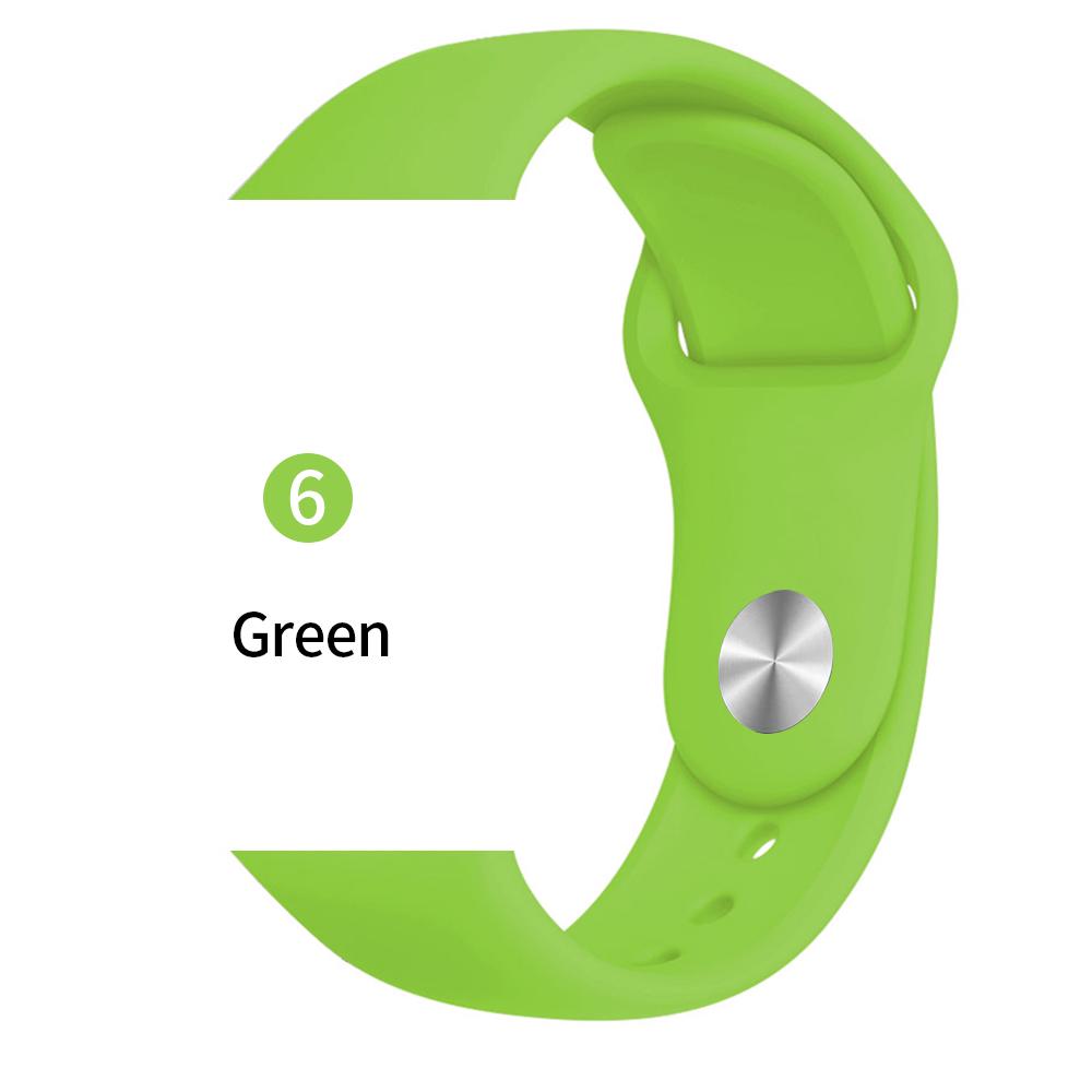 Мягкий спортивный силиконовый ремешок для часов Apple 4 3 2 1 38 мм 42 мм дышащий браслет для Iwatch Series 5 6 SE 40 мм 44 мм ремешок