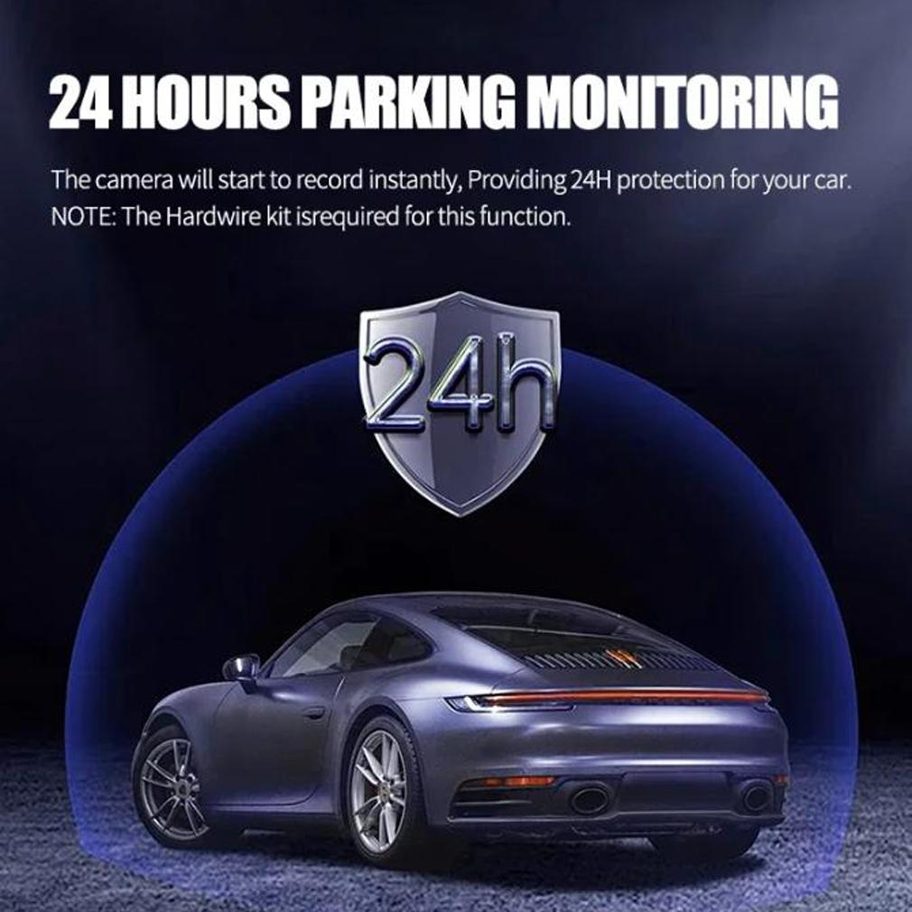 2K Car DVR Dual Lens Dash Cam For Cars, Dual Cameras Front 1440P and Rear 1080P With 1.47 Inch