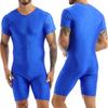 Men's Comfortable One Piece Short Sleeve Bodysuit Leotard Unitards