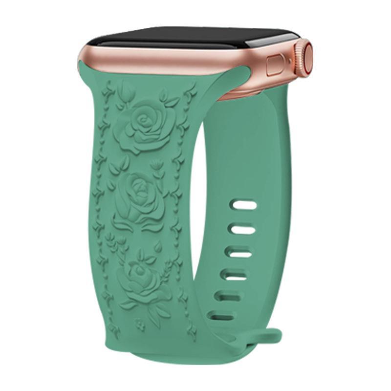 Спортивный ремешок с тиснением Big Rose для Apple Watch (Серии 1-9)