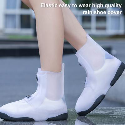 1 пара унисекс чехлов для дождевых сапог, водонепроницаемые, утолщенные, герметичные, противоскользящие, цельные, формованные, износостойкие, многоразовые, быстросохнущие, защитные чехлы для обуви