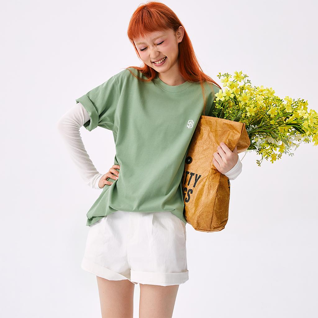 Новая Базовая Коллекция MLB Сан-Диего Падрес SS25 Футболка Унисекс Зеленая 3ATSB0253-13KAM