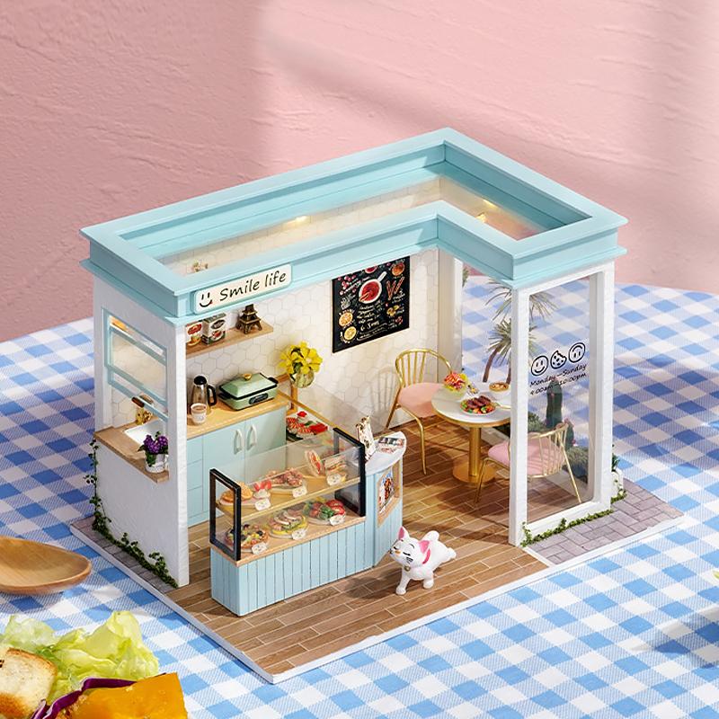 Сделай сам Миниатюрный Кукольный Дом 3D Пазл Конструктор Для Сборки Комнаты Игрушки Домашние Украшения Для Спальни С Мебелью Кукольные Домики