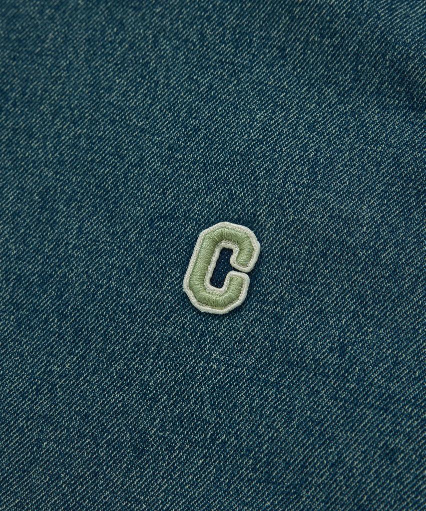 COVERNAT Ring Thread C Logo Denim Hooded Jacket Light Blue