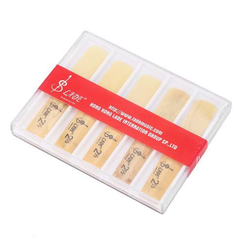 B Flat Clarinet Reeds, Strength 2.5, Durable, Pack of 10, with Clear Box, for Beginners
