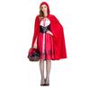 Halloween Witch Costume Cosplay Little Red Riding Hood Style Luxurious Fancy Dress One Piece Cape Uniform Event Performance Clothes Adult Party Stage