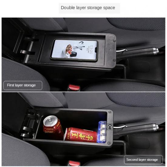 For Citroën C3 aircross Armrest box For Citroen C3 Car Armrest Center Storage box Interior Retrofit car accessories