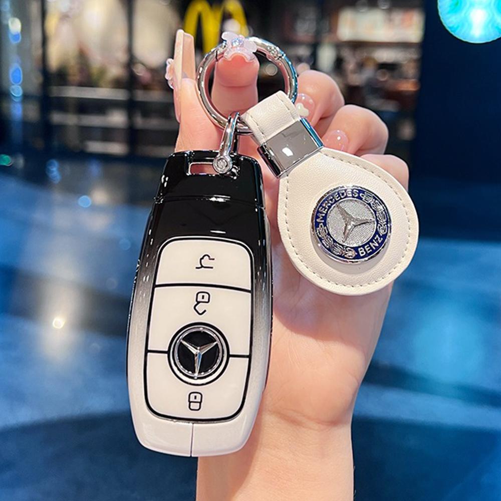 WTIUI1 Hot 2026 New For Benz Alloy Car Smart Key Case Cover Shell for Mercedes Benz A B C E GL S GLA GLK CLS Class AMG W204 W205 W212 W