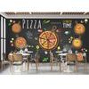 Пицца Фреска 3d Обои для Ресторана Съемная Пицца Фаст-Фуд Ресторан Снек-Шоп Фреска на Стену