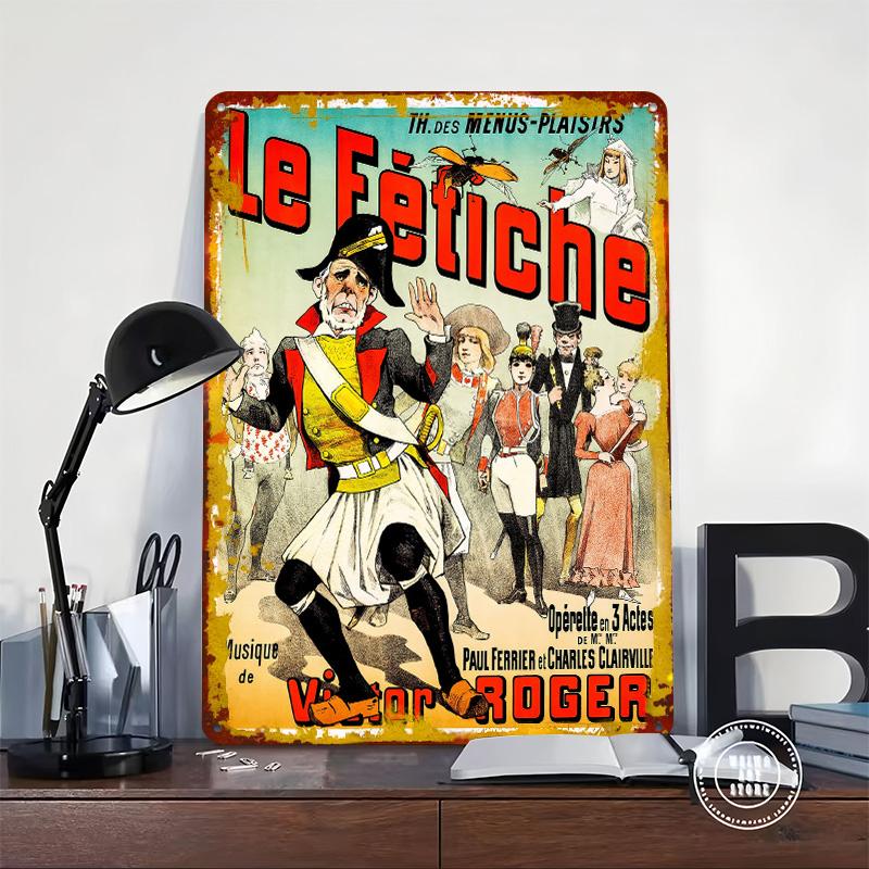 Le Fétiche Vintage Printed Poster Customized Wall Art Retro Vintage Metal Tin Signs for Desk Decor Room Decoration Gaming Home