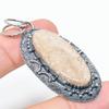 Fossil Coral Handmade 925 Sterling Silver Jewelry Pendant 2.36" A9d37