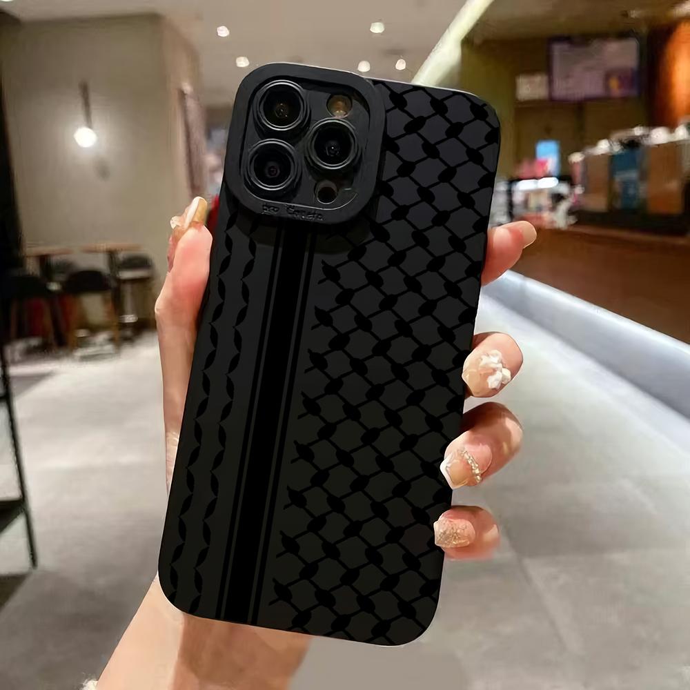 Плетеная ТПУ чехол для телефона подходит для iPhone 17 16 15 14 13 12 11 Pro/Max/Plus противоударная задняя крышка
