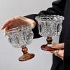 1 шт., модный десертный стакан для мороженого, йогурта, пудинга, мусса, десертная миска, сервировочное блюдо, стеклянная чашка для парфе на высокой ножке, элегантная 11,6x10 см