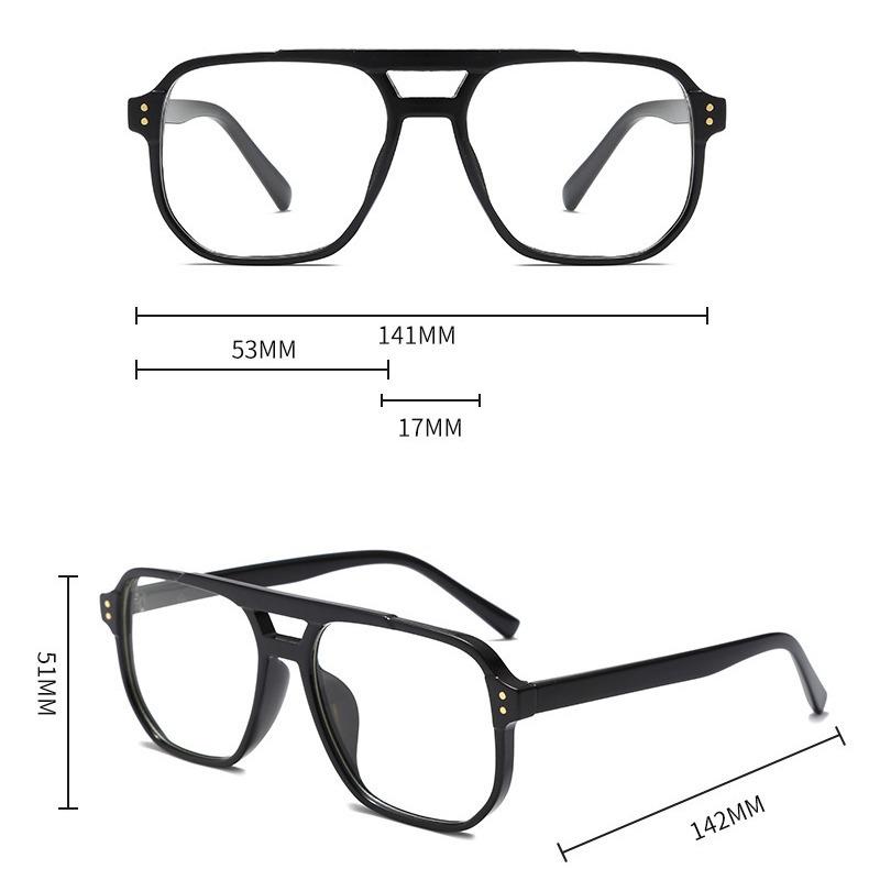 Оптическое зеркало мужские ретро анти-синие очки большая оправа двойной луч очки оправа может быть оснащен близорукостью