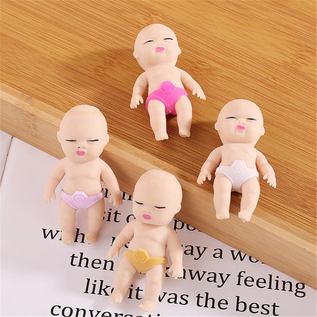 Squeeze Fidgets Baby Doll Toy TPR Stretching Toy Soft Anti-Stress Reliable Party Favor Pressure Release Toy Office Prank Toy