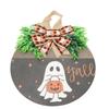 Ghost Pumpkin Door Sign Cute Party Supplies Funny Decoration Spooky Door Hanger for Home Window