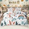 Homewish Милый мультяшный комплект пододеяльника с животными для детей 2 шт./3 шт., Постельное белье со свиньей, собакой, кошкой, Комплект пододеяльника с капибарой, ленивцем, жирафом