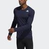 adidas Tf Ls Primegreen Спортивная фитнес-футболка с круглым вырезом Slim Fit с длинными рукавами Мужские топы Legend-Чернильно-Синий GL9878