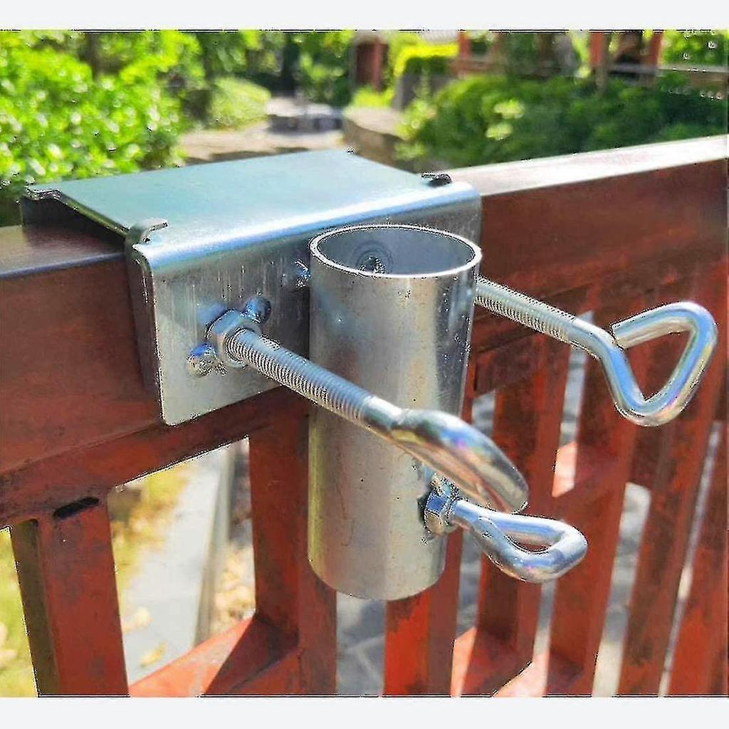Metal Balcony Parasol Holder Clamp Fence - RIpj