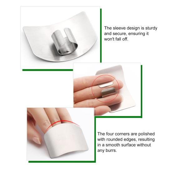 Защита пальцев из нержавеющей стали Регулируемая защита пальцев от порезов Защита для рук многоразового использования для нарезки овощей
