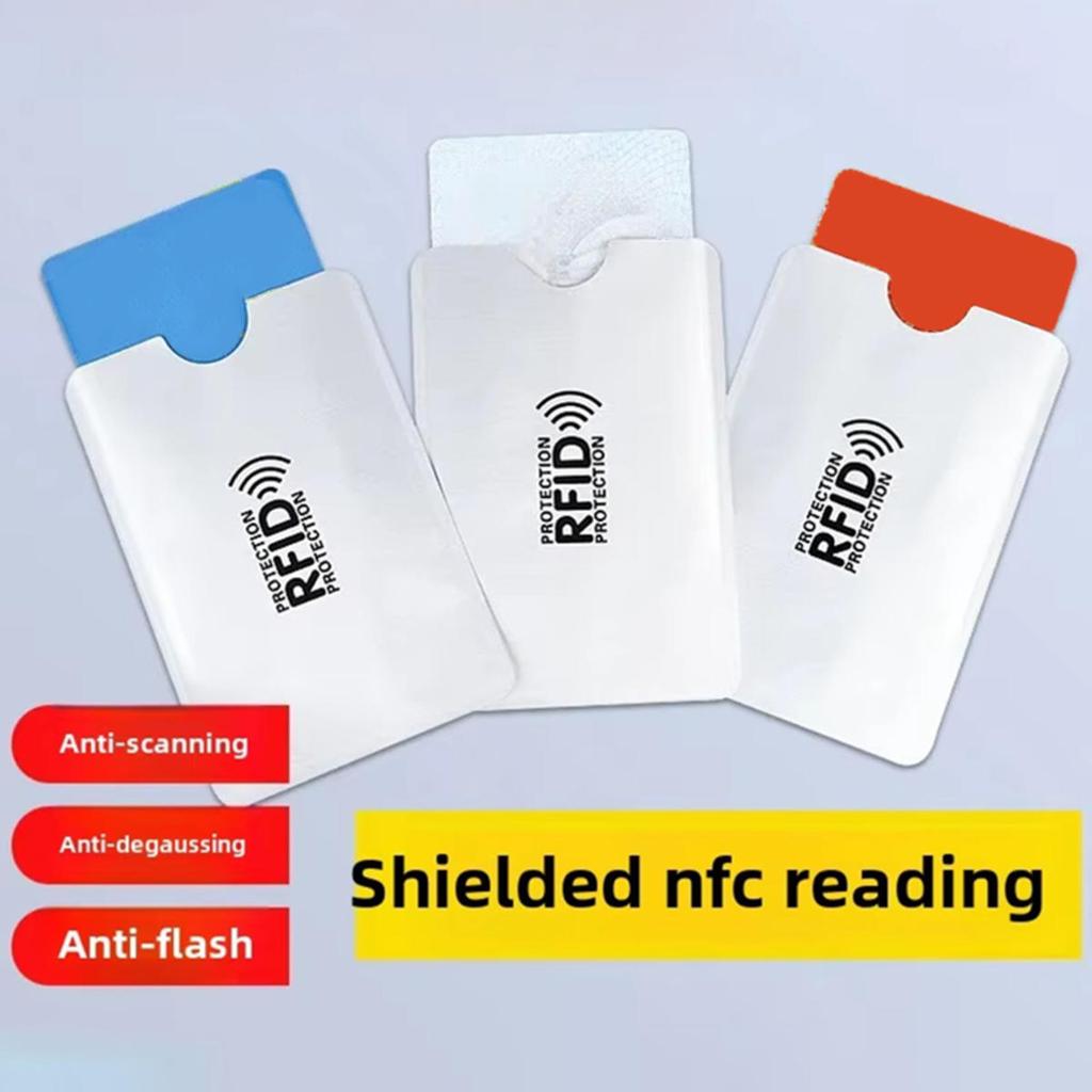 Блокирующие RFID защитные рукава для кредитных банковских карт, из алюминиевой фольги, антискан, держатель для карт контроля доступа, чехол-хранитель