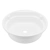 RV Bathroom Vessel Sink 430x140mm Round White Hand Washing Acrylic Large Capacity for Camper Caravan