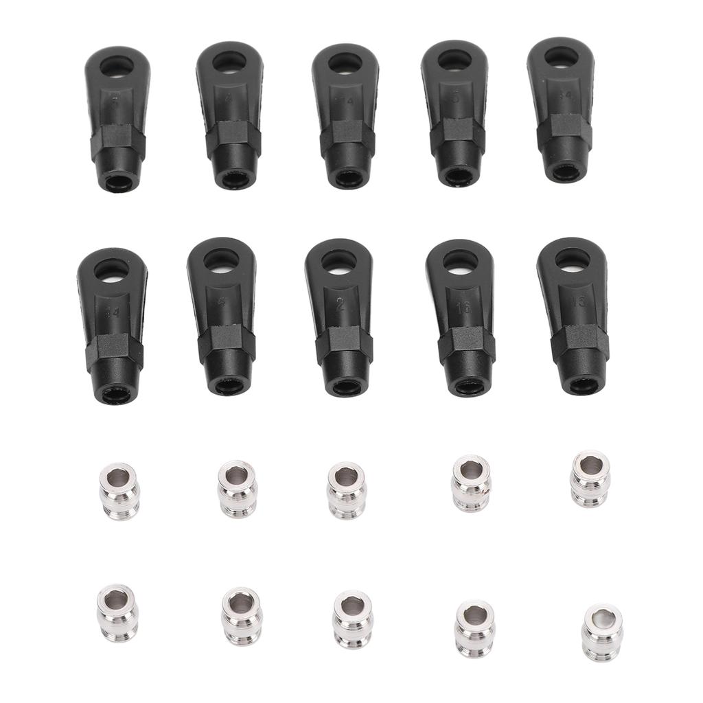 10PCS M4 RC Link Rod Ends M4 Plastic Tie Rod End Ball Joint Link 1 10 Crawler Link Ends for Axial SCX10 I II III
