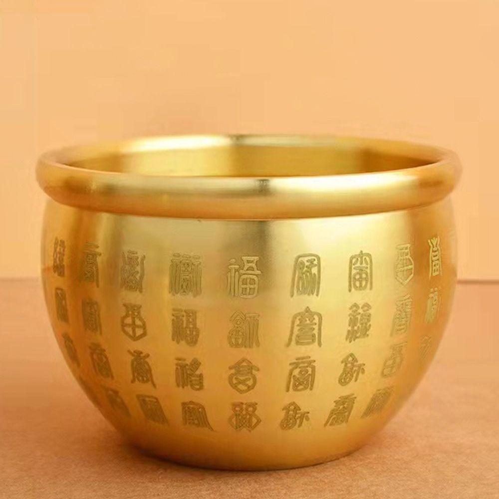 1Pcs 4.5-7cm Pure Brass Cornucopia Wealth Attracting Baifu Jar Cup  Home Decoration Accessories